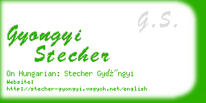 gyongyi stecher business card